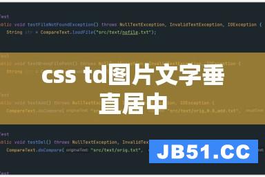 css td图片文字垂直居中