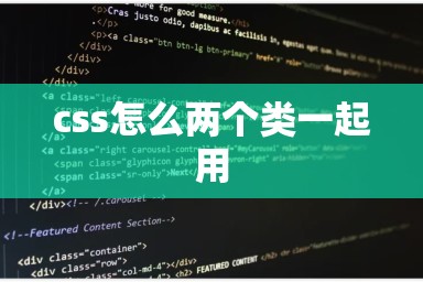 css怎么两个类一起用