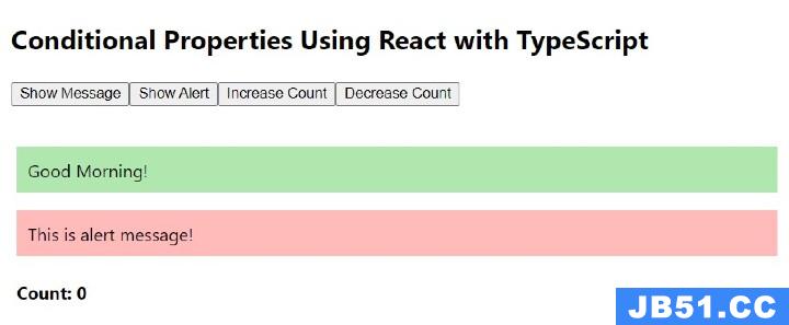 将 React 与 TypeScript 结合使用的条件属性