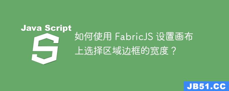 如何使用 FabricJS 设置画布上选择区域边框的宽度？
