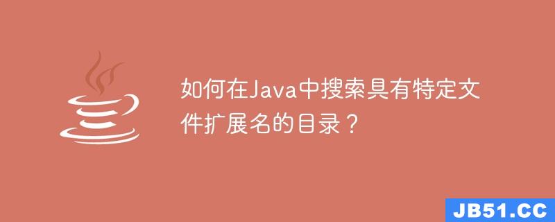 如何在Java中搜索具有特定文件扩展名的目录？